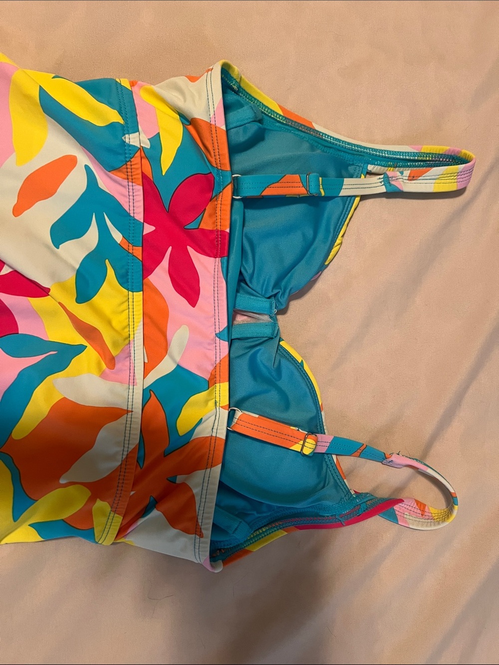 Lands End Multi-Color Floral Tankini Swim Set size 6 - Picture 9 of 10